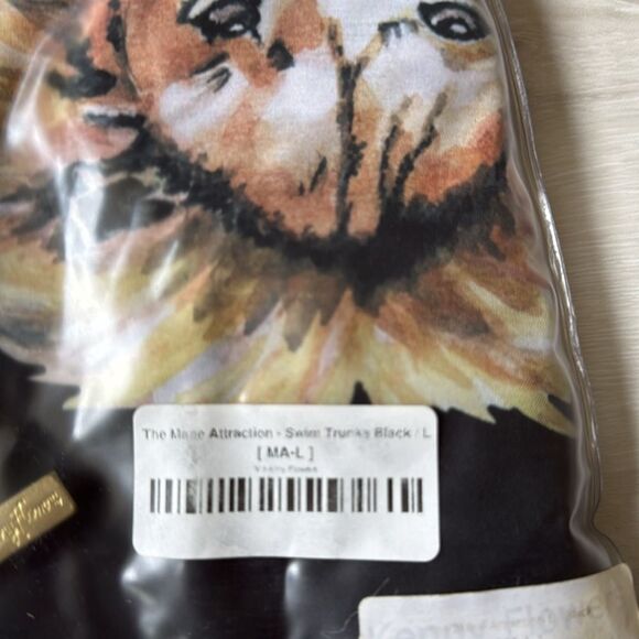 Kenny Flowers THE MANE ATTRACTION
SWIM TRUNKS Large Black NWT in packaging - Picture 6 of 6